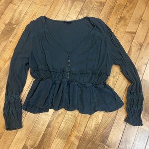 American Eagle hunter green longsleeve top